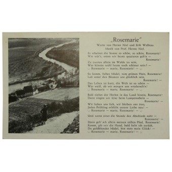 Postcard with soldier song Rosemarie. Espenlaub militaria